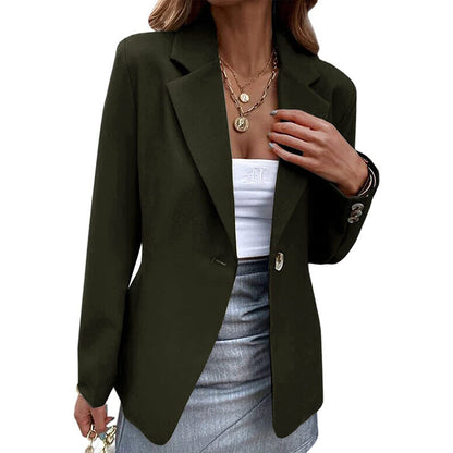 Women's Elegant Blazer Jacket with Textured Design and Practical Pockets Ivyshape