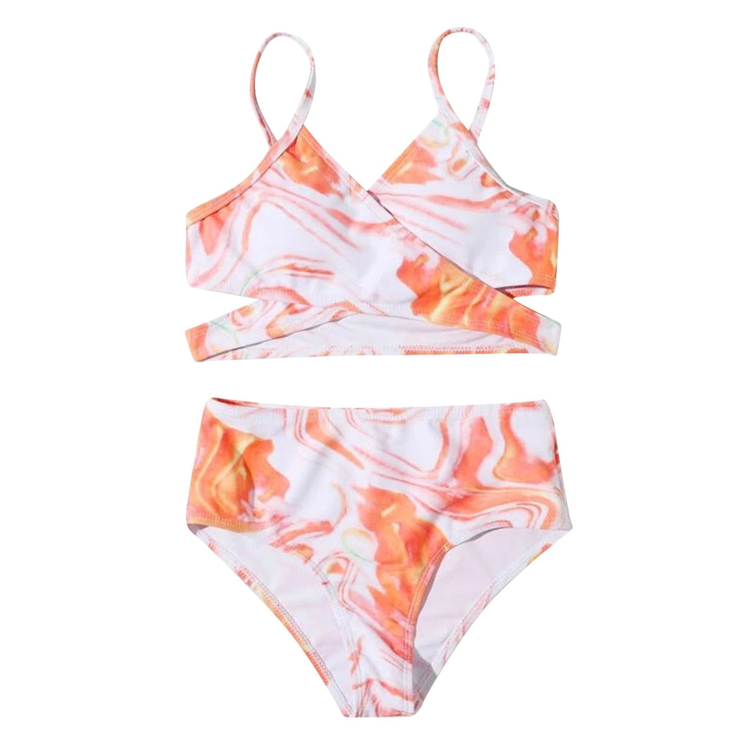 Women's tankini set with elegant wrap top and high-waisted shorts Ivyshape