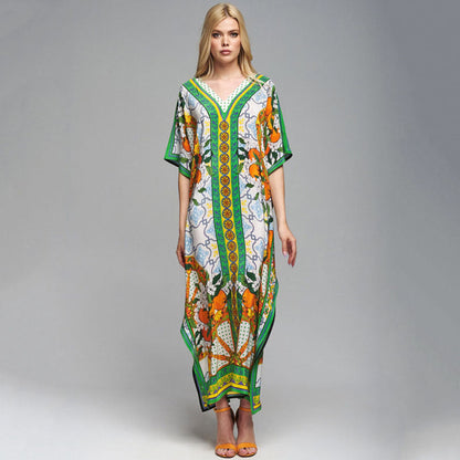 Women Floor-Length Kaftan with artistic Baroque design Ivyshape