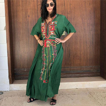 Ladies Kaftan with intricate hand embroidery and loose fit Ivyshape