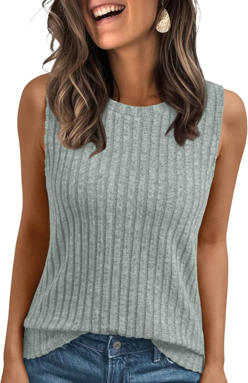 Women's Ribbed Knit Casual Top Ivyshape