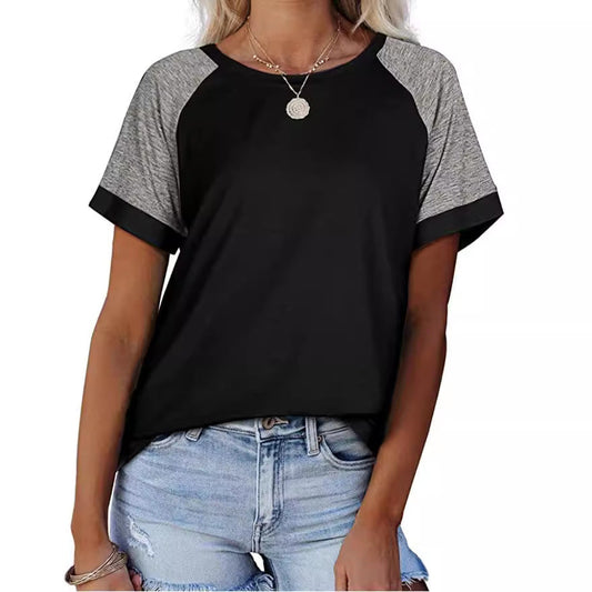 Women's Sporty Casual T-Shirt with Fashionable Raglan Sleeves Ivyshape