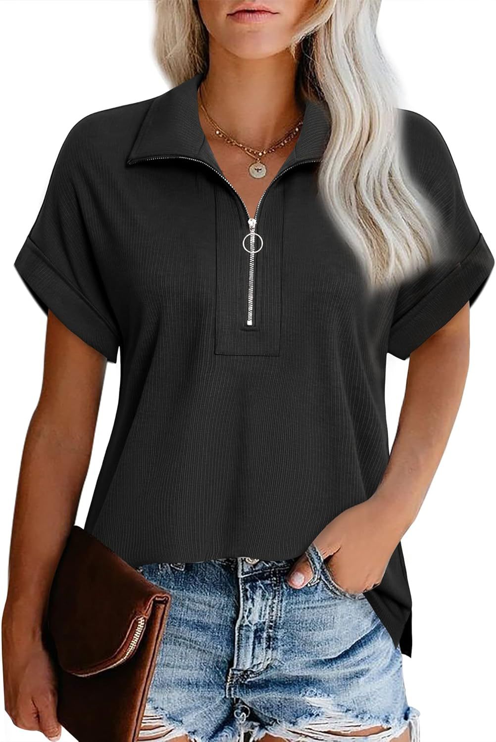 Ladies Modern Zip-Up Leisure Top Ivyshape