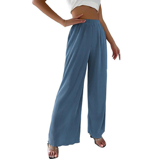 Women's Flowing Pleated Wide-Cut Pants Ivyshape