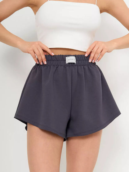 Women's High-Waisted Loose-Fitting Lounge Shorts Ivyshape