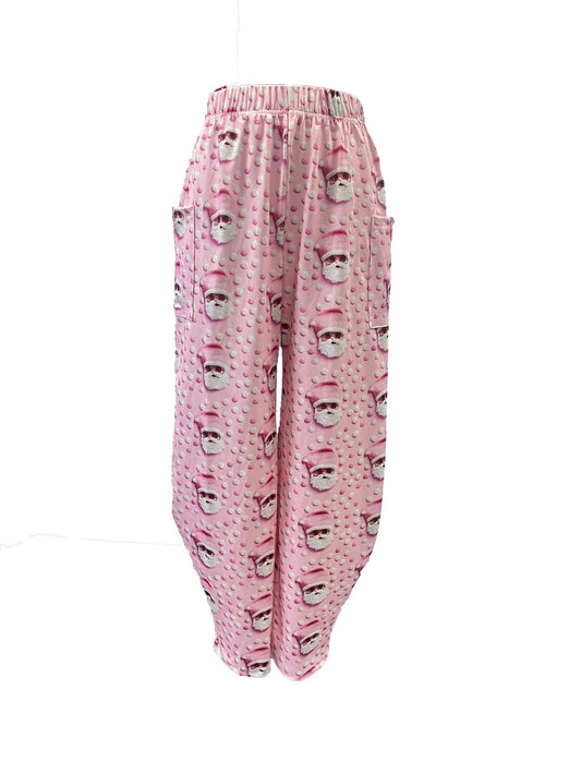 Ladies Festive Gnome Print Wide Pants Ivyshape