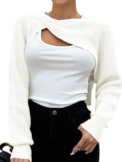 Ladies Fashionable Knit Sweater Ivyshape