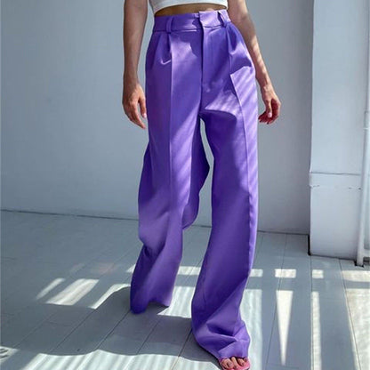 Women's Elegant Wide-Leg Trousers with High Waist Ivyshape