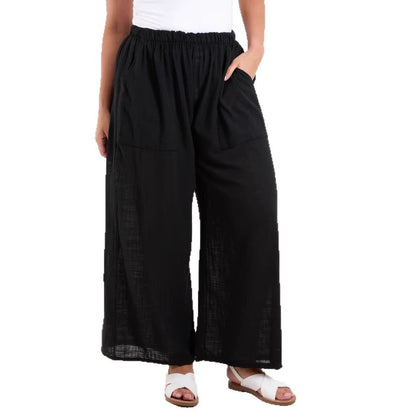 Women Lightweight Loose Linen Pants Ivyshape