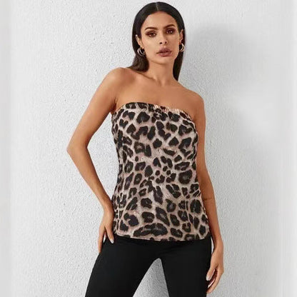 Women's Strapless Tiered Pattern Top Ivyshape