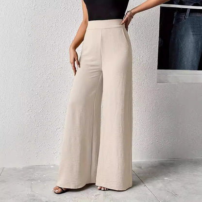 Women Wide-Leg Pants with Side Slits Ivyshape