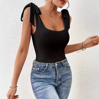 Women's swimsuit with decorative ruffled sleeves and trendy cut Ivyshape
