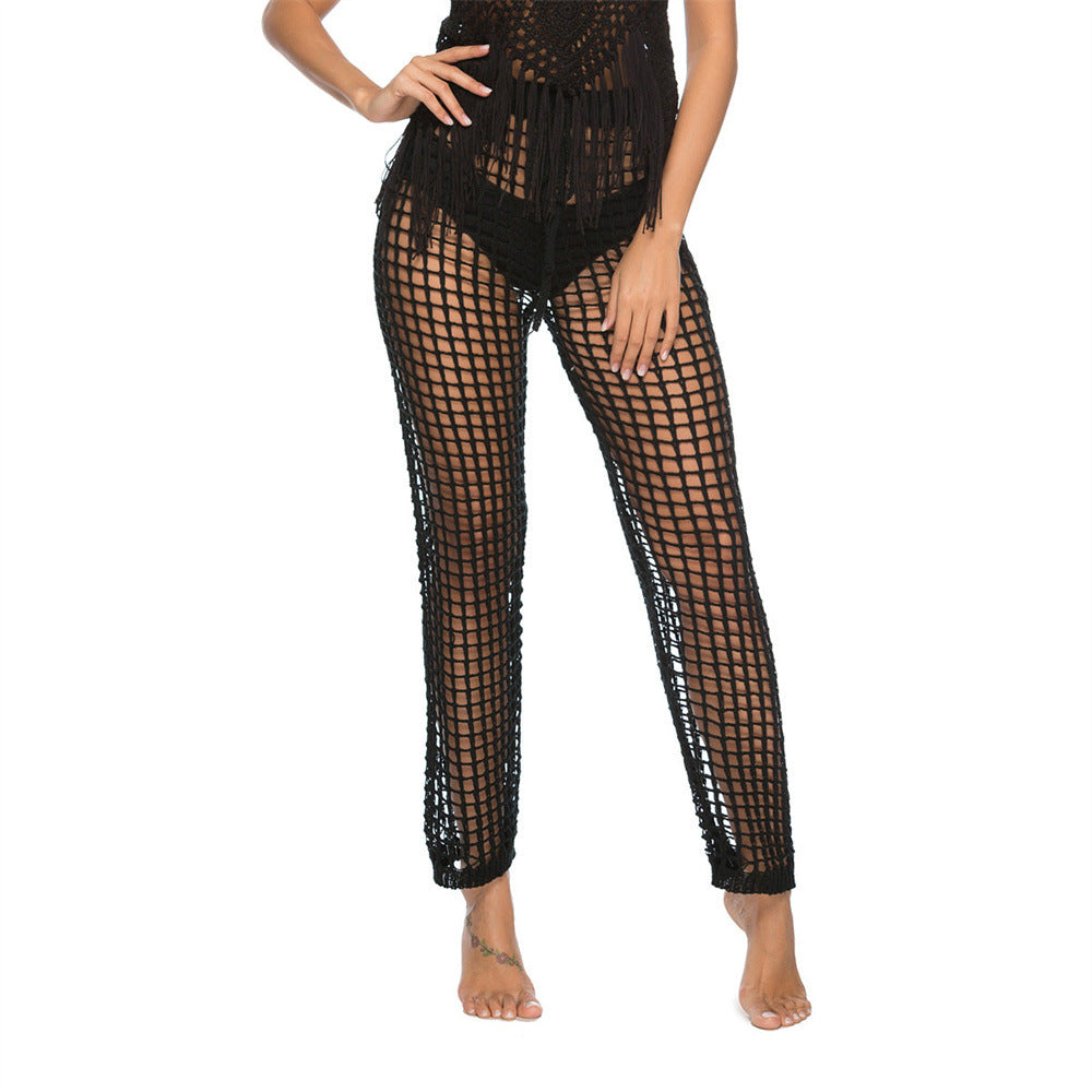 Ladies Crochet Beach Overalls Ivyshape