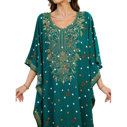 Women Elegant Maxi Dress with Artistic Embroidery Details Ivyshape
