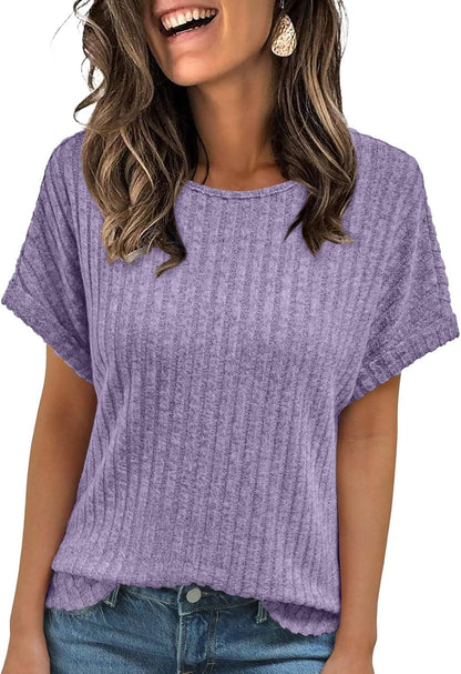Women Ribbed Knit Top Ivyshape