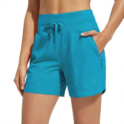 Women High-Performance Active Shorts with adjustable waistband Ivyshape