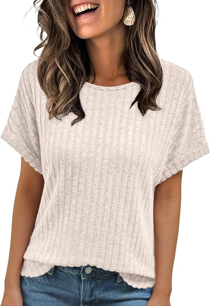 Women Ribbed Knit Top Ivyshape