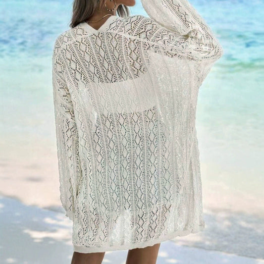 Women airy knit cardigan Ivyshape