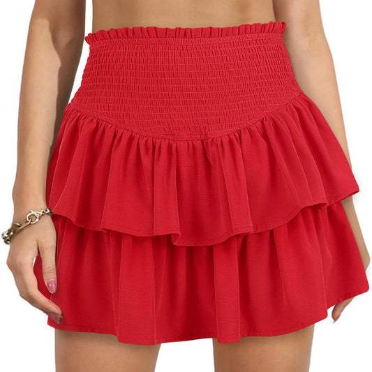 Women's Ruffled Layer Mini Skirt Ivyshape 1752040719