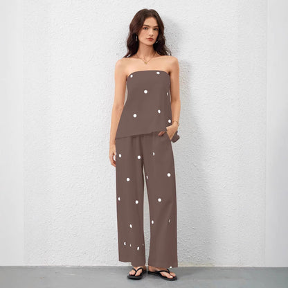 Women's Stylish Wide Leg Striped Set Ivyshape