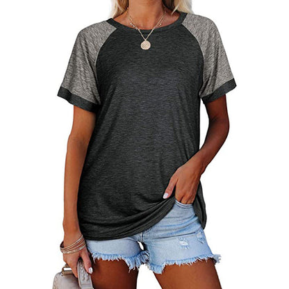 Women's Sporty Casual T-Shirt with Fashionable Raglan Sleeves Ivyshape