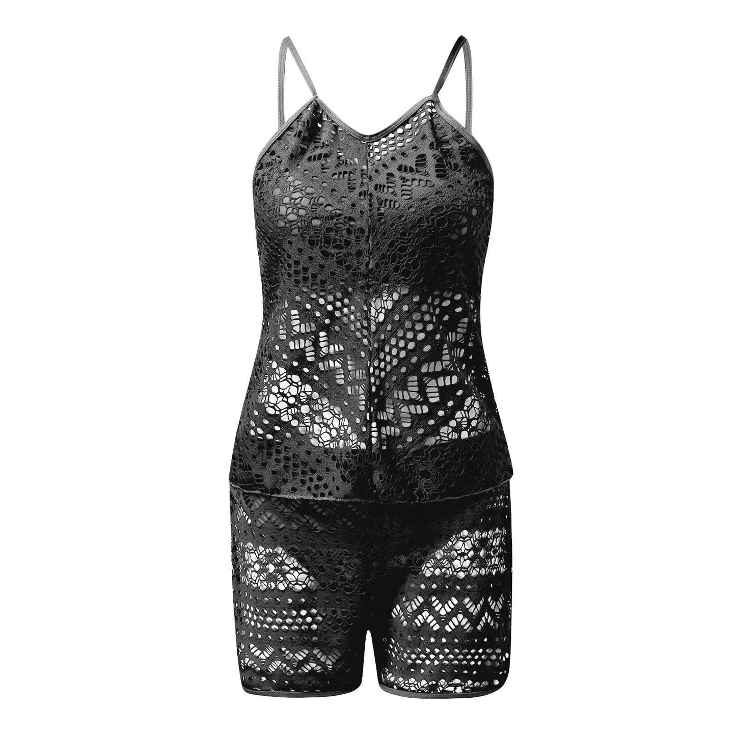 Women's swimsuit with sophisticated cut-outs and delicate crochet look Ivyshape