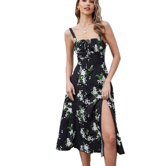 Ladies Elegant Floral Maxi Dress Ivyshape