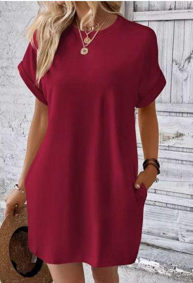 Ladies casual dress with pockets Ivyshape