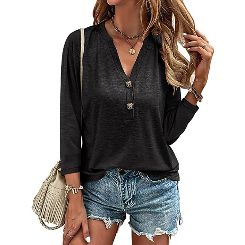 Women Casual Long Sleeve with Button Details Ivyshape