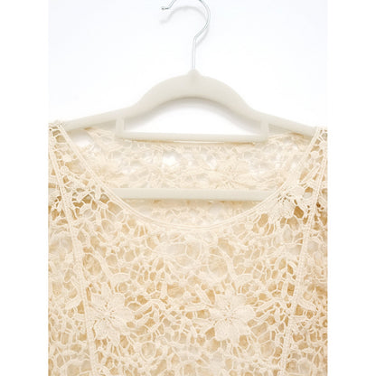 Ladies elegant Boho cardigan with romantic lace and fringe details Ivyshape