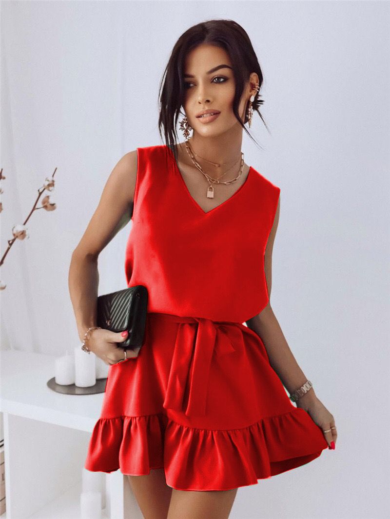 Women's Summer Dress with Ruffles Ivyshape