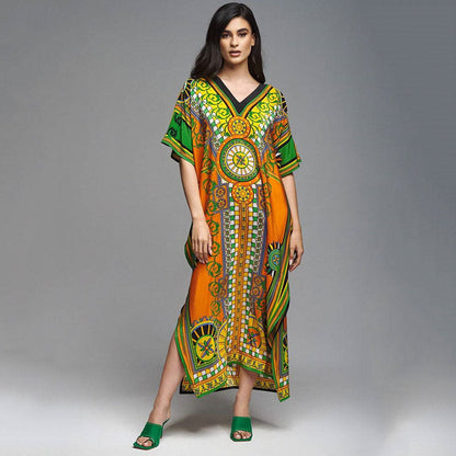Women Floor-Length Kaftan with artistic Baroque design Ivyshape