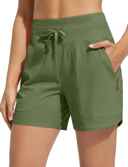 Women High-Performance Active Shorts with adjustable waistband Ivyshape