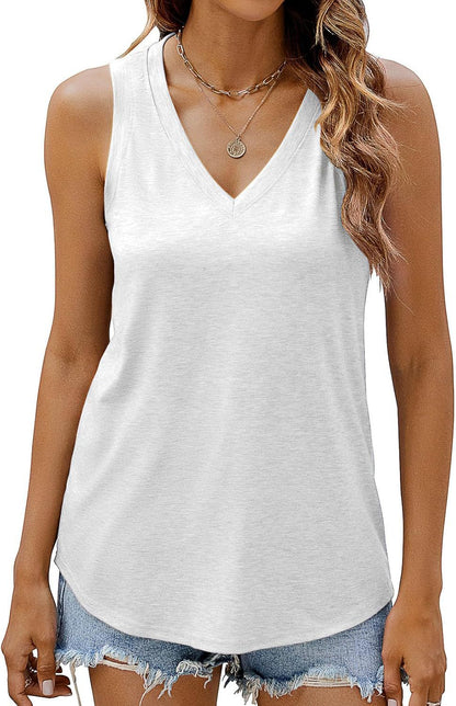 Women V-neck Sleeveless Top Ivyshape