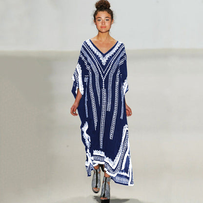 Women elegant Kaftan with artistic graphic design Ivyshape