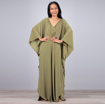 Ladies Maxi Kaftan with flowing cut and wide sleeves Ivyshape