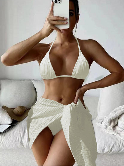 Women's Triangle Bikini Set with Airy Wrap Tube Ivyshape