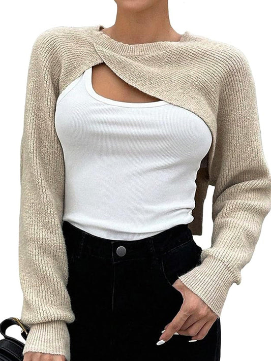 Ladies Fashionable Knit Sweater Ivyshape