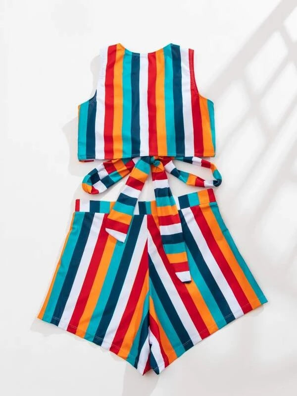 Women’s swimsuit set with snug shorts and trendy top Ivyshape