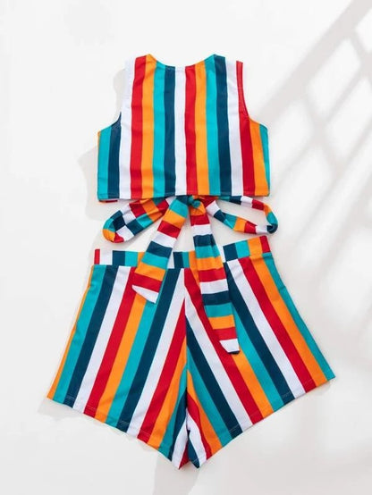 Women’s swimsuit set with snug shorts and trendy top Ivyshape