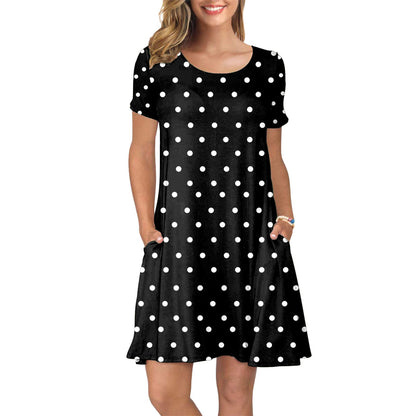 Ladies summer dress with floral pattern Ivyshape