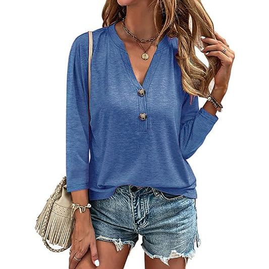 Women Casual Long Sleeve with Button Details Ivyshape