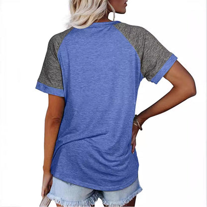 Women's Sporty Casual T-Shirt with Fashionable Raglan Sleeves Ivyshape