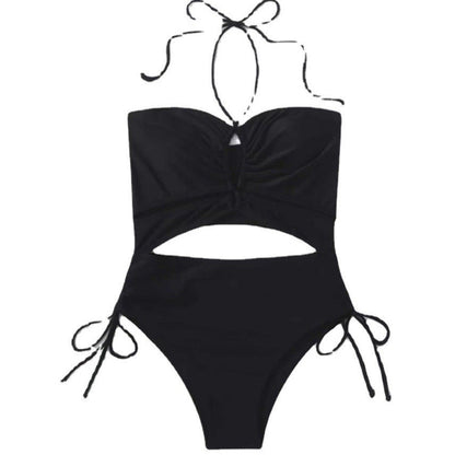 Women's one-piece swimsuit with sexy cut-outs and X-cross straps Ivyshape