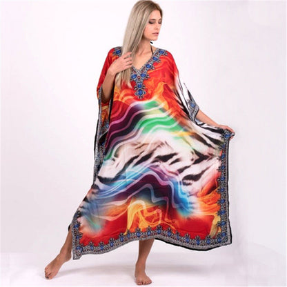 Women's Kaftan with Colorful Pattern Ivyshape