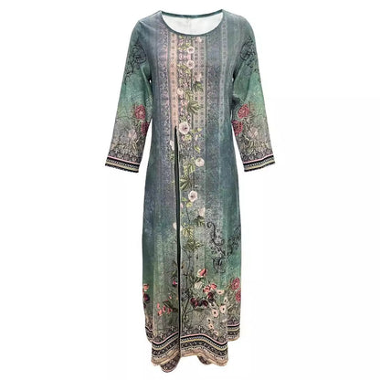 Women's Embroidered Long Kurta and Pants Set Ivyshape