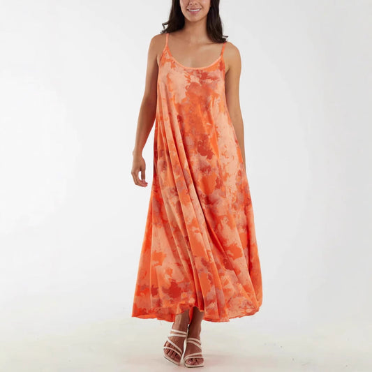 Women's Flowing Maxi Dress with Adjustable Straps Ivyshape