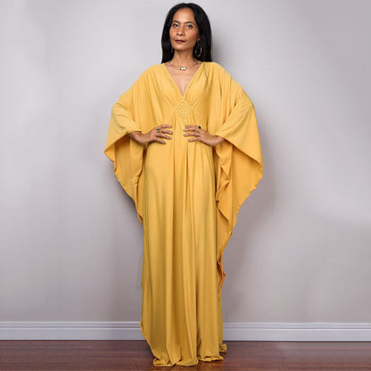 Ladies Maxi Kaftan with flowing cut and wide sleeves Ivyshape