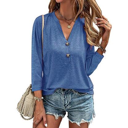 Women Casual Long Sleeve with Button Details Ivyshape