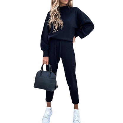 Women's Comfortable Lounge Suit with Loose Fit and Elastic Waist Ivyshape